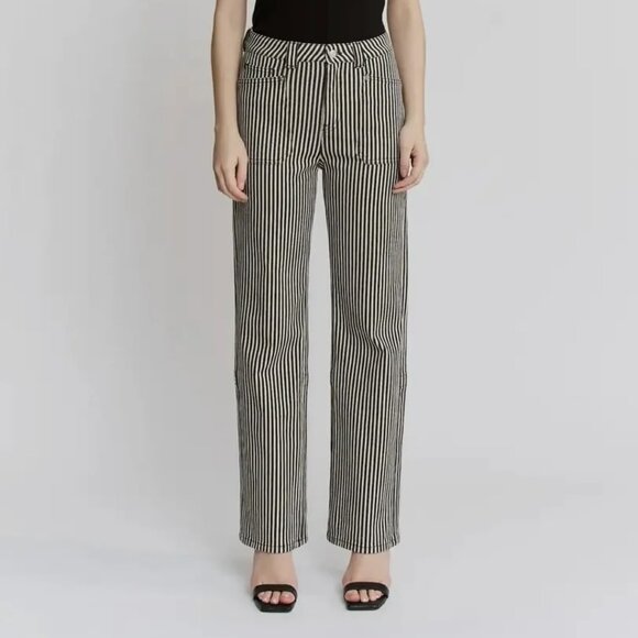 ✨ Mica Denim “Breck” Striped Straight Jeans – Size 30 (NWT) ✨ - Picture 2 of 15